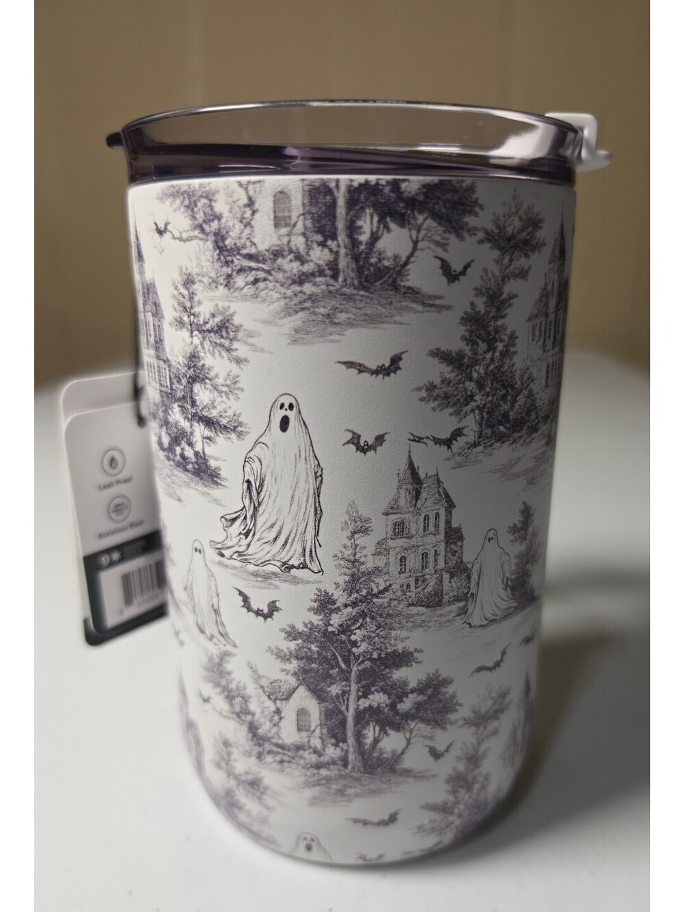 HydraPeak Insulated Stainless Steel Travel Mug with Ghost and Castle Design